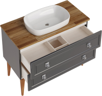 Тумба с раковиной ASB-Woodline Каталина 100 grey