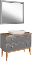 Тумба с раковиной ASB-Woodline Каталина 100 grey