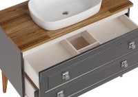 Тумба с раковиной ASB-Woodline Каталина 100 grey