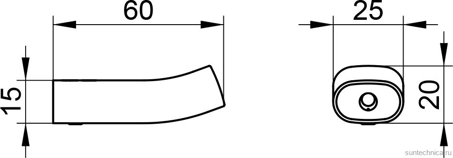 Крючок Keuco Edition 400 11514 шлифованный черный титан, на шурупах