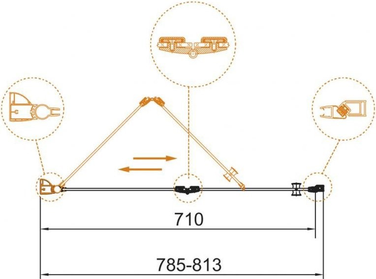 Душевая дверь в нишу Cezares Eco O-BS-12-80-C-Cr