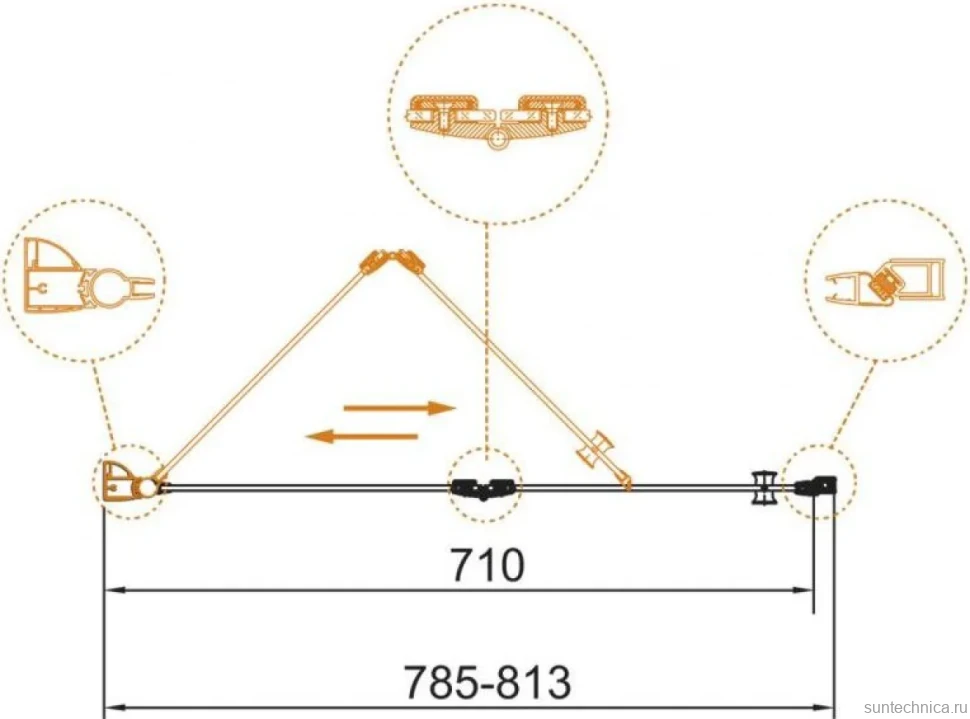 Душевая дверь в нишу Cezares Eco O-BS-12-80-C-Cr