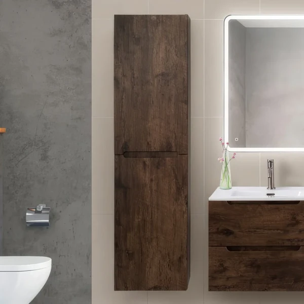 Шкаф пенал для ванной BelBagno Etna 40 L rovere moro