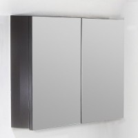 Мебель для ванной комнаты Armadi Art Vallessi 100 антрацит глянец, с черной раковиной