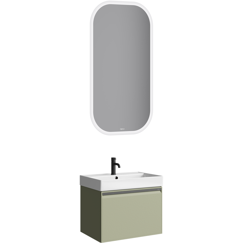Мебель для ванной комнаты Aqwella Pure 65 шалфей зелёный