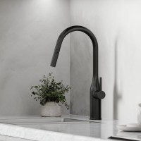 Смеситель для кухни Sancos Grand SC4002MB с вытяжным изливом, матовый черный