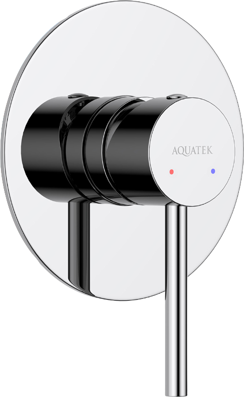 Встраиваемый смеситель для душа и ванны AQUATEK Европа AQ1366CR С ВНУТРЕННЕЙ ЧАСТЬЮ, хром