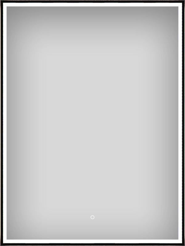 Зеркало Wellsee 7 Rays’ Spectrum 55х70 с фронтальной подсветкой, черное матовое