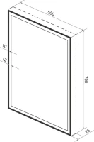 Зеркало Wellsee 7 Rays’ Spectrum 55х70 с фронтальной подсветкой, черное матовое