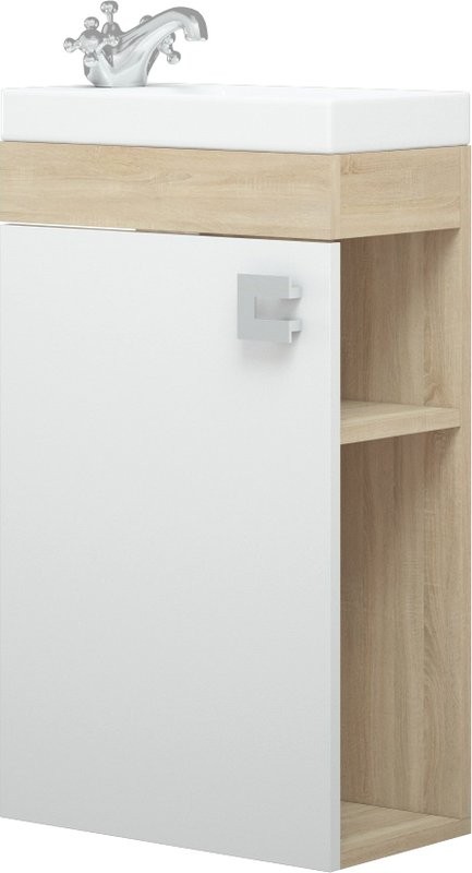 Тумба с раковиной Corozo Комо 40, подвесная, сонома