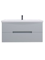 Мебель для ванной комнаты SanStar Ориана 100 подвесная, серая, раковина Kirovit Фостер 100