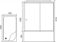 Душевая кабина Royal Bath BP RB8100BP1-M-R с высоким поддоном, с сиденьем