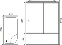 Душевая кабина Royal Bath BP RB8100BP1-M-R с высоким поддоном, с сиденьем