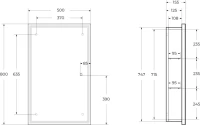 Зеркало-шкаф BelBagno 50x80 с подсветкой