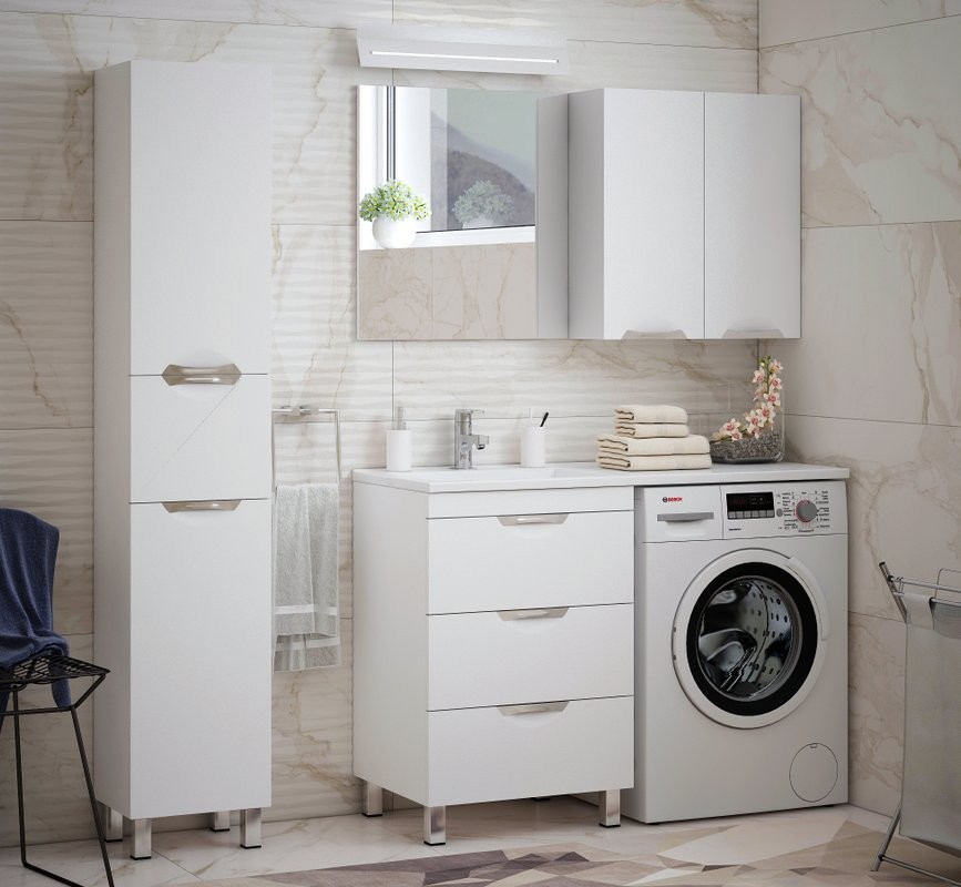 Мебель для ванной комнаты Corozo Алиот 120 под стиральную машину L