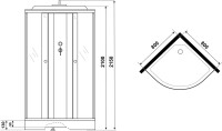 Душевая кабина Niagara Eco E80/13/TN 80х80 см