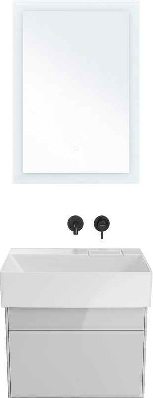 Мебель для ванной комнаты KERAMA MARAZZI Logica 60 подвесная, белоснежная, без отверстий под смеситель