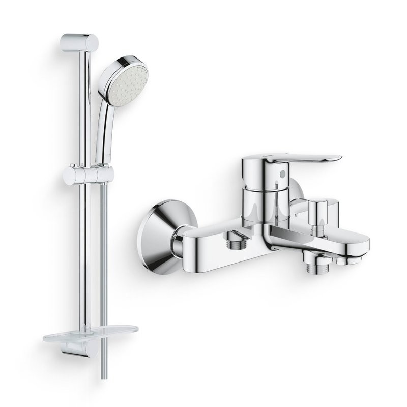 Душевой комплект Гарнитур Grohe Tempesta Cosmopolitan 27928002 + Смеситель BauEdge 23605000