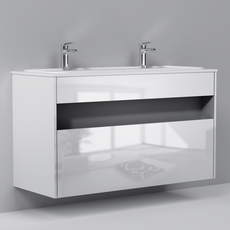 Тумба под раковину без столешницы AM.PM Func 120 белый глянец