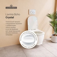 Комплект Унитаз подвесной Lavinia Boho Bell Pro Rimless 3301101R безободковый, с микролифтом + Шумоизоляция RelFix 38050010