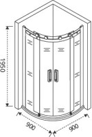 Душевой уголок Good Door Galaxy R-TD-90-C-B