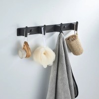 Крючки для ванной и кухни / планка с 4 крючками Shevanik SG5741H, черный Крючки для ванной и кухни / планка с 4 крючками Shevanik SG5741H, черный