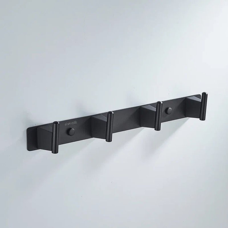 Крючки для ванной и кухни / планка с 4 крючками Shevanik SG5741H, черный