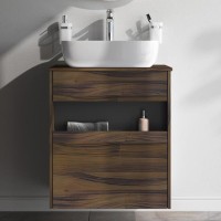 Тумба с раковиной AM.PM Func 60 дуб крафт, со столешницей, раковина M8FWCC10510WG