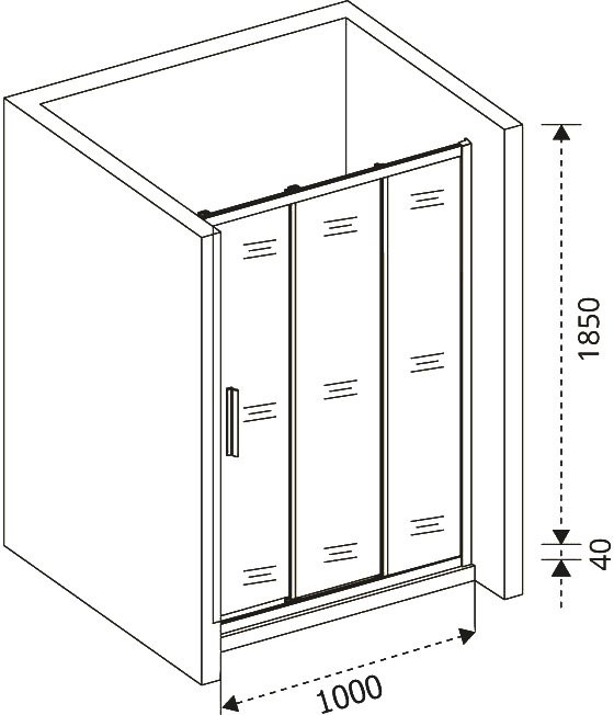 Душевая дверь в нишу Good Door Orion WTW-100-G-CH