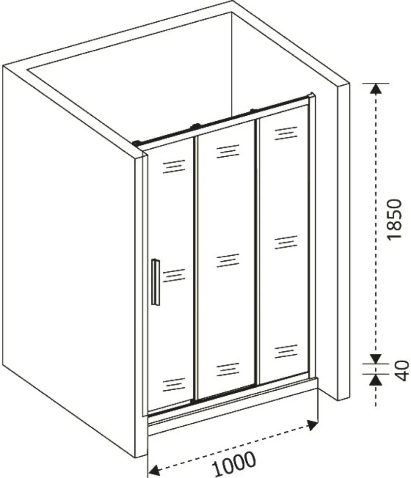Душевая дверь в нишу Good Door Orion WTW-100-G-CH