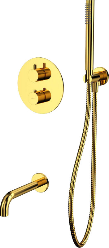 Душевой комплект WHITECROSS Y YSET10GL С ВНУТРЕННЕЙ ЧАСТЬЮ, золото