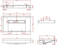 Раковина Armadi Art Flat Calacatta 80 с кронштейнами
