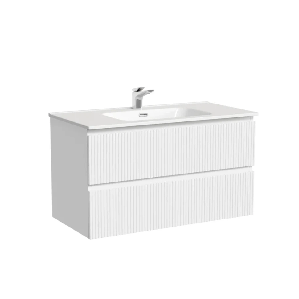 Тумба с раковиной Sancos Snob T 90 bianco, раковина CN7002