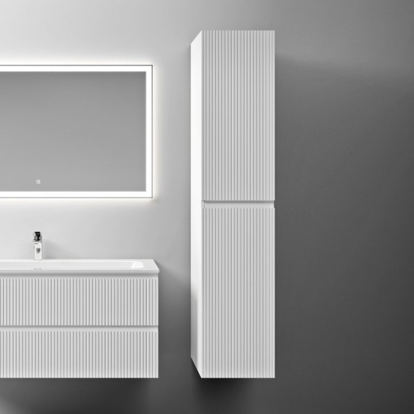 Шкаф пенал для ванной Sancos Snob T 35 см, универсальный, bianco