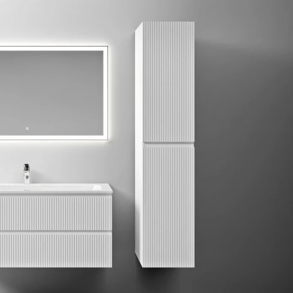 Шкаф пенал для ванной Sancos Snob T 35 см, универсальный, bianco