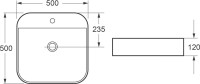 Накладная раковина Cezares CZR-LFT-50-LVB 50 см
