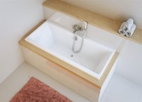 Акриловая ванна Excellent Pryzmat 200x90 см, встраиваемая, белая, с каркасом