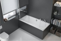 Акриловая ванна Excellent Pryzmat 200x90 см, встраиваемая, белая, с каркасом