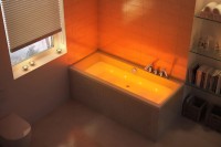 Акриловая ванна Excellent Pryzmat 200x90 см, встраиваемая, белая, с каркасом