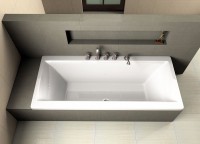 Акриловая ванна Excellent Pryzmat 200x90 см, встраиваемая, белая, с каркасом