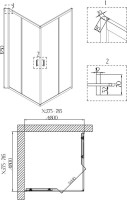 Душевой уголок Niagara Nova NG-6688-08 80x80, профиль хром, стекло прозрачное