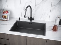 Комплект Мойка Paulmark Next PM217444-MG серый матовый + Измельчитель Intenso Комплект Мойка Paulmark Next PM217444-MG серый матовый + Измельчитель Intenso