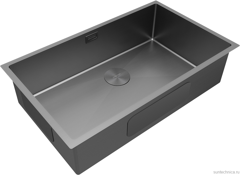 Комплект Мойка Paulmark Next PM217444-MG серый матовый + Измельчитель Intenso