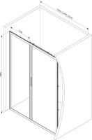 Душевая дверь в нишу AM.PM Gem Solo W90G-150-1-195BG 150 см