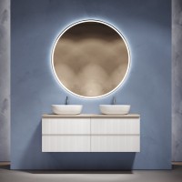 Тумба с раковиной Sancos Snob T 140 bianco, столешница бежевая TT140A2X, раковина CN6009