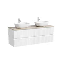 Тумба с раковиной Sancos Snob T 140 bianco, столешница бежевая TT140A2X, раковина CN6009