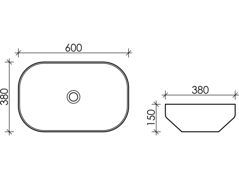 Накладная раковина Ceramicanova Element CN5030 60 см