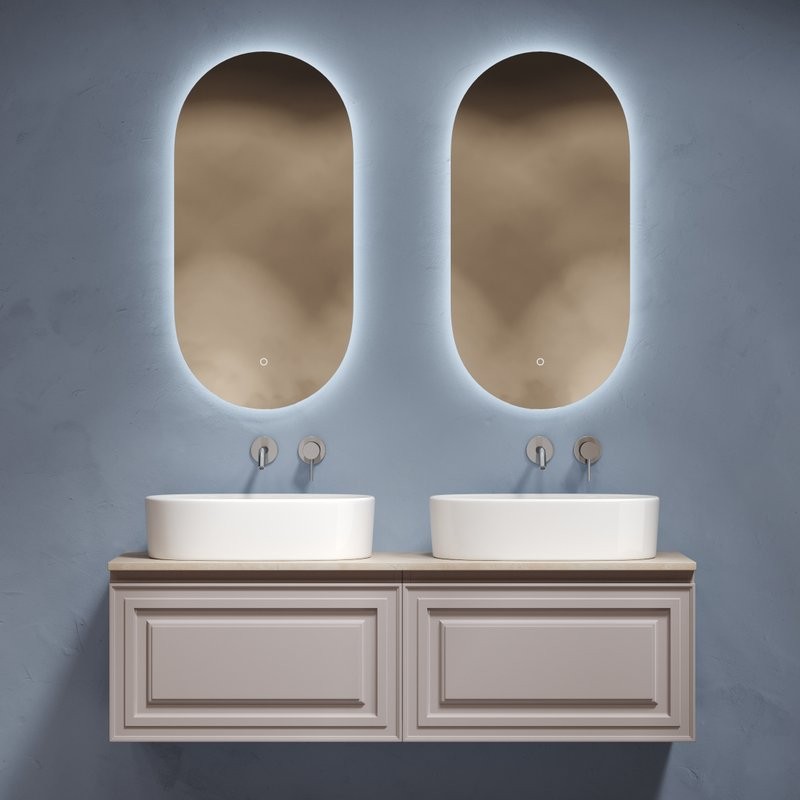 Мебель для ванной комнаты Sancos Very 140 doha soft, столешница бежевая TT140A2, раковина CN6075