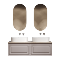 Мебель для ванной комнаты Sancos Very 140 doha soft, столешница бежевая TT140A2, раковина CN6075