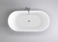 Акриловая ванна Black&White Swan SB103 170x80 см, отдельностоящая, белая, овальная, с каркасом, со сливом-переливом, с донным клапаном